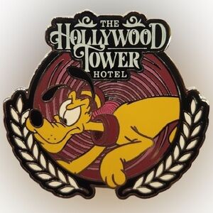 *NWT* Disney Parks Authentic Hollywood Tower Hotel Pluto Bellhop Pin